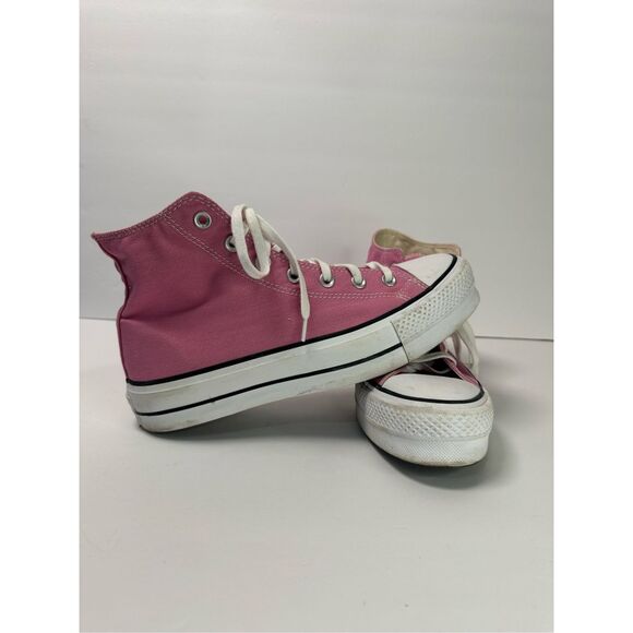 Chuck Taylor Converse high Top platform pink sz 9.5 - Picture 3 of 9
